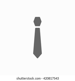 Tie icon. Silhouette tie. Tie isolated on background