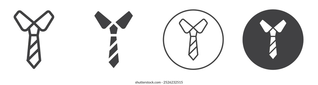 Tie icon Simple outline vector logo