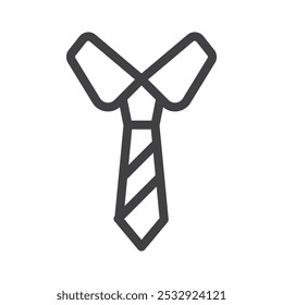Tie icon Simple outline vector logo