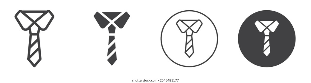 Tie icon Simple outline vector logo