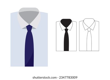 Tie Icon stands out against a white background. Serving as a symbol for various design purposes like web, logo, app, and UI, Tie Icon modern and stylish flat design,