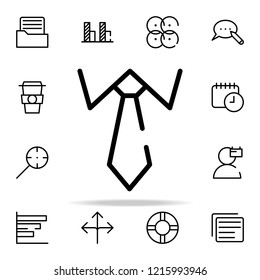 tie icon. startups icons universal set for web and mobile on white background