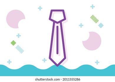 Tie icon symbol sign from modern fashion collection for mobile concept and web apps design. Beauty and clothes related vector line icons. 