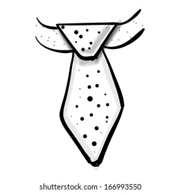 Tie icon symbol. Vector sketch illustration