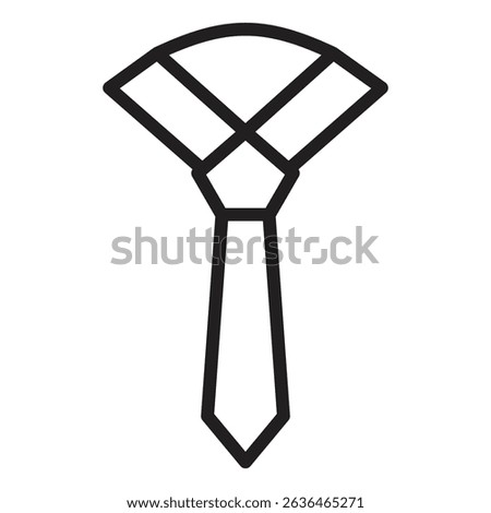 Tie icon Thin line illustration