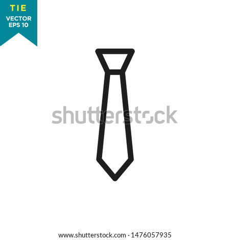 tie icon in trendy flat design