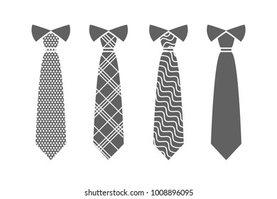 Tie Icon in trendy flat style isolated on white background. Necktie symbol for your web site design, logo, app, UI. Vector illustration,