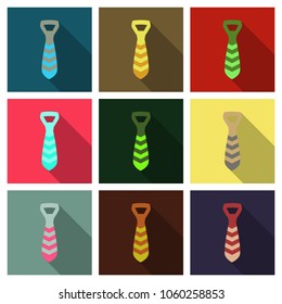 Tie Icon in trendy flat style isolated on background. Necktie symbol for your web site design, logo, app, UI. Vector illustration