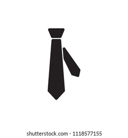 Tie icon in trendy flat style isolated on white background