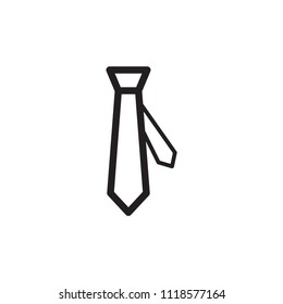 Tie icon in trendy flat style isolated on white background