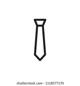 Tie icon in trendy flat style isolated on white background