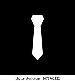 Icono de los empates en un estilo plano moderno aislado en fondo negro. Símbolo de corbata para el diseño de su sitio web, logotipo, aplicación, UI. Ilustración del vector, EPS10.