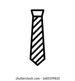 Icono de los empates en un estilo plano moderno aislado en fondo negro. Símbolo de corbata para el diseño de su sitio web, logotipo, aplicación, UI. Ilustración del vector