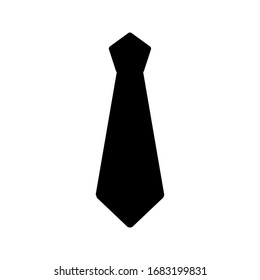 Tie Icon in trendy flat style isolated on black background. Necktie symbol for your web site design, logo, app, UI. Vector illustration
