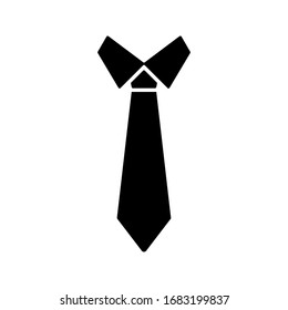 Tie Icon in trendy flat style isolated on black background. Necktie symbol for your web site design, logo, app, UI. Vector illustration