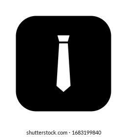 Tie Icon in trendy flat style isolated on black background. Necktie symbol for your web site design, logo, app, UI. Vector illustration