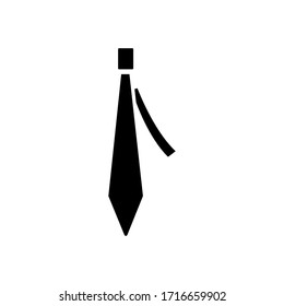 Tie Icon in trendigem, flachem Stil einzeln auf weißem Hintergrund.