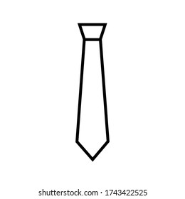 Tie Icon in trendy flat style isolated on black background. Necktie symbol for your web site design, logo, app, UI. Vector illustration.EPS 10