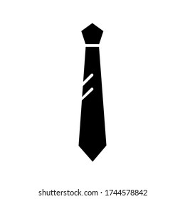 Tie Icon in trendy flat style isolated on black background. Necktie symbol for your web site design, logo, app, UI. Vector illustration.EPS 10