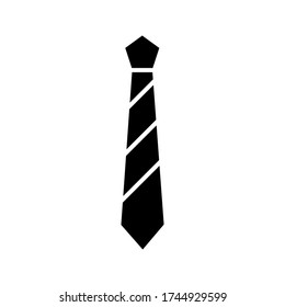 Tie Icon in trendy flat style isolated on black background. Necktie symbol for your web site design, logo, app, UI. Vector illustration.EPS 10