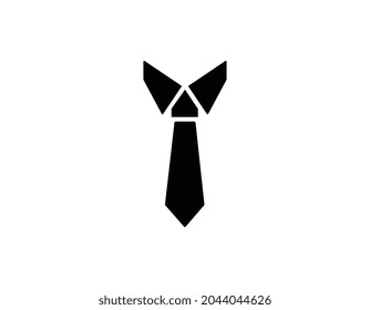 Tie Icon in trendy flat style isolated on white background.