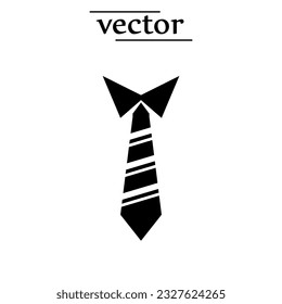 Tie Icon in trendiger, flacher Vektorgrafik für App und Website auf weißem Hintergrund.eps