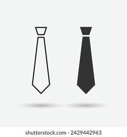 Tie Icon in trendy flat style. Necktie symbol for your web site design, logo, app, UI. Vector illustration