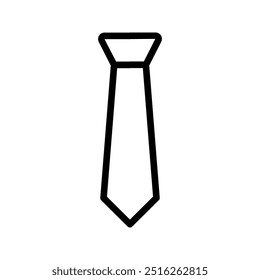 Tie Icon in trendy flat style isolated color aditable
