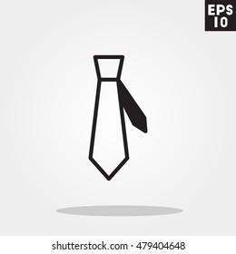 Tie icon in trendy flat style isolated on grey background. Tie symbol for your design, logo, UI. Vector illustration, EPS10.