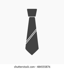 Tie Icon in trendy flat style isolated on grey background. Necktie symbol for your web site design, logo, app