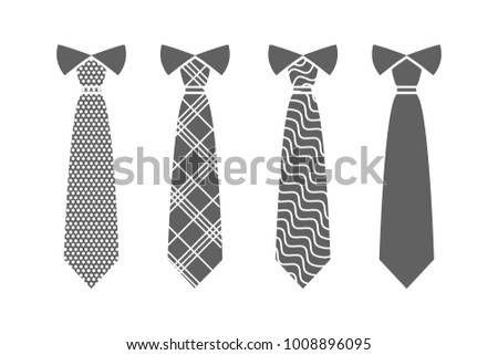Tie Icon in trendy flat style isolated on white background. Necktie symbol for your web site design, logo, app, UI. Vector illustration,