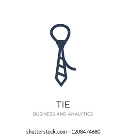 Tie icon. Trendy flat vector Tie icon on white background from Business and analytics collection, vector illustration can be use for web and mobile, eps10