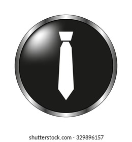tie icon - vector button