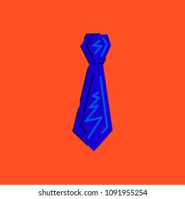 Tie icon. Vector colored illustration.