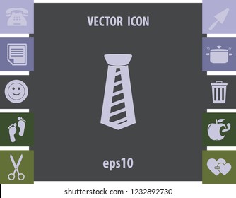 Tie icon, vector design element