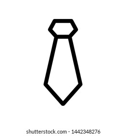 Tie icon vector , design inspiration illustration , template business office , icons trendy emblem isolated, outline solid black background white