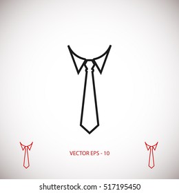 The tie icon, Vector EPS 10 illustration style