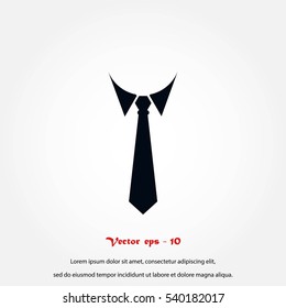 The tie icon, Vector EPS 10 illustration style