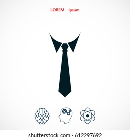 The tie icon, Vector EPS 10 illustration style