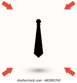 The tie icon vector, Vector EPS 10 illustration style
