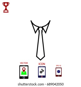 The tie icon, Vector EPS 10 illustration style