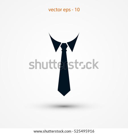 The tie icon, Vector EPS 10 illustration style