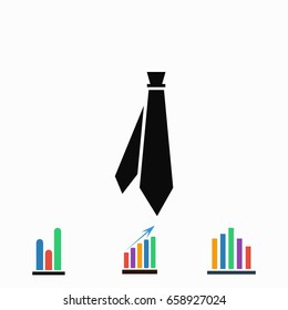 Tie icon vector, flat design best vector icon