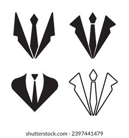 Tie icon vector illustration logo design