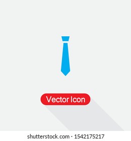 Tie Icon Vector Illustration On Light Gray Background Eps10