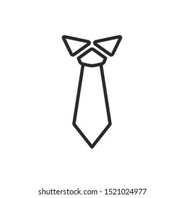 Tie Icon Vector Illustration. Tie Symbol Logo Template.