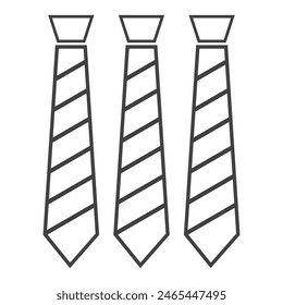 
Vektorgrafik des Krawattensymbols Isolierte Abbildung in Schwarz