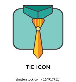 Tie icon vector isolated on white background for your web and mobile app design, Tie logo concept