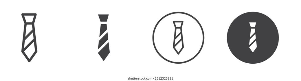 Tie icon Vector logo outline