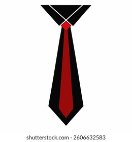 Tie icon vector on white background.
